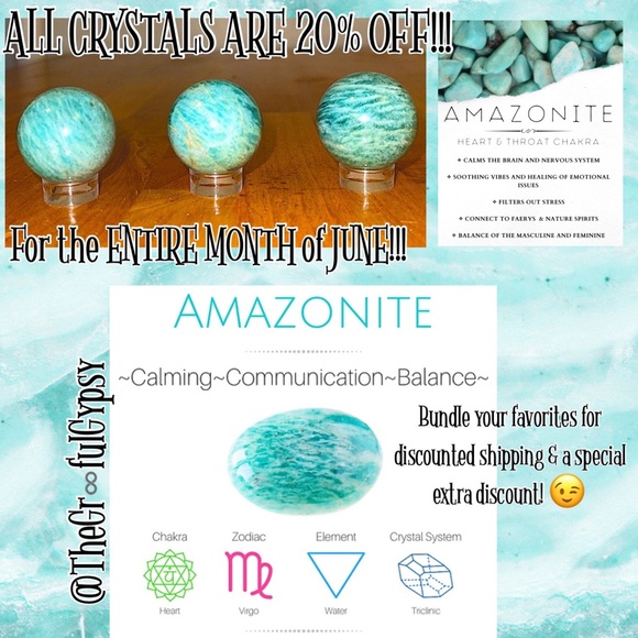 🍒BOGO🍒 1 LEFT! Amazonite Spheres 🩵 READ DESCRIPTION FOR DEAL!! - Picture 3 of 16